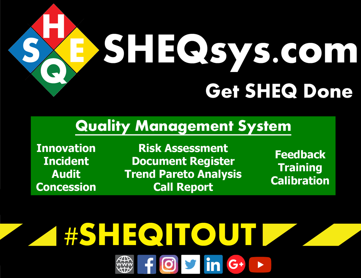SHEQsys's tweet photo. SHEQsys is a #QualityManagementSystem that can assist you in ensuring your #Quality✅
https://t.co/eqr6SC78gk
#SHEQitOut and #GetSHEQDone with #SHEQsys
#SHEQ #SHEQManagagement #QualityManagement #QMS #QualityTuesday #ISO #EnureQuality #QualityProductsandService #QualityMatters https://t.co/AVxXvDpMCv