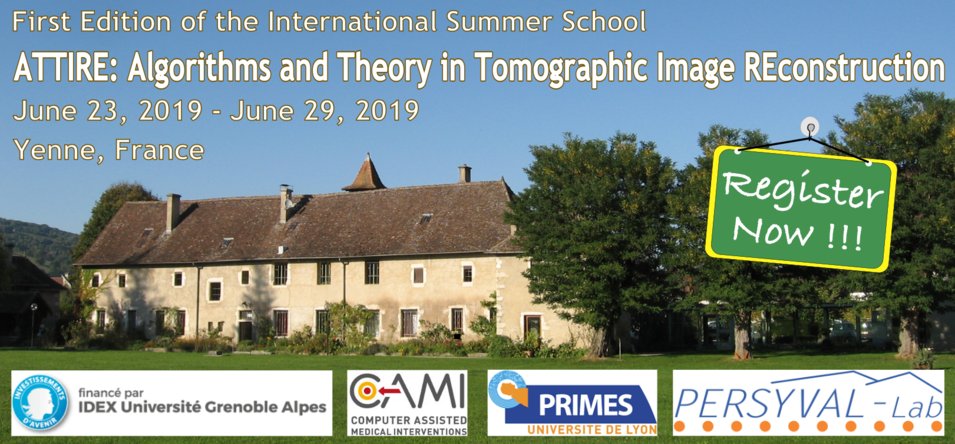 I'll be in France in June for a workshop on Algorithms and Theory in Tomographic Image Reconstruction taught by world renowned imaging researchers including Michel Defrise and Frederic Noo. #ImagingScience 

You can still register! attire.sciencesconf.org