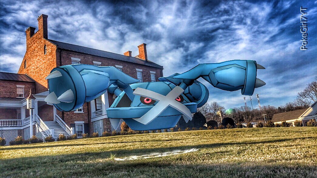 PokeGirll7's tweet photo. “Metagross boasts not only psychic powers but also fantastic strength. It grabs its prey with its four legs and holds them in place with its claws.”

😮😮😮

#PokemonGo #Metagross #ARphoto #ARPlus #PokeSnaps https://t.co/mI7KrBSLxK