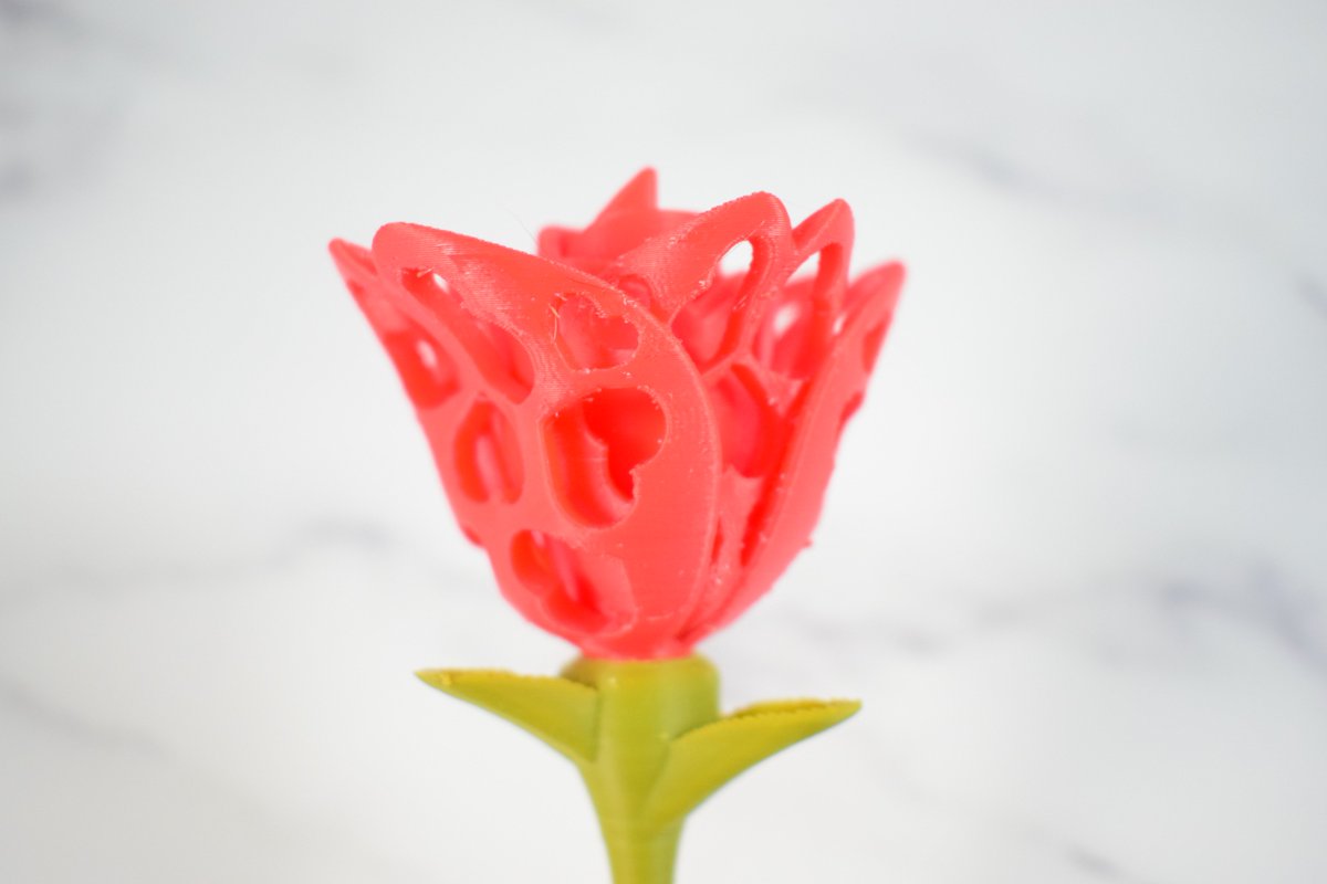 Working in @adskFusion360. Here is a 3d printable rose with heart cutouts in the petals designed for FDM/FFF printers. Files getting posted soon and a how it was made tutorial on <a href="/instructables/">instructables</a> coming in February.