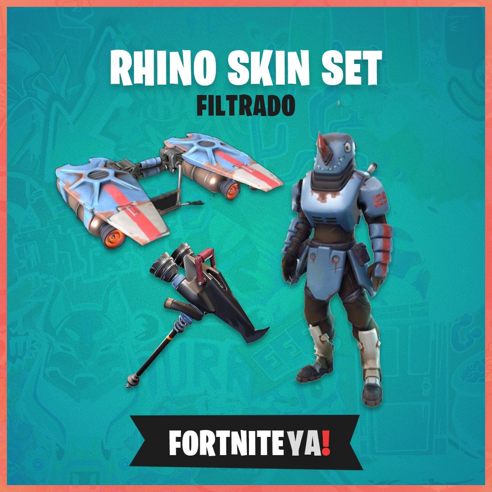 fortniteyaok's tweet photo. 👀 FILTRACIÓN: Rhino Skin Set llegará proximamente a #FortniteBR.
#FortniteYA #FortniteCommunity #FortniteLeaks #FortniteNews https://t.co/NkuRlfar11