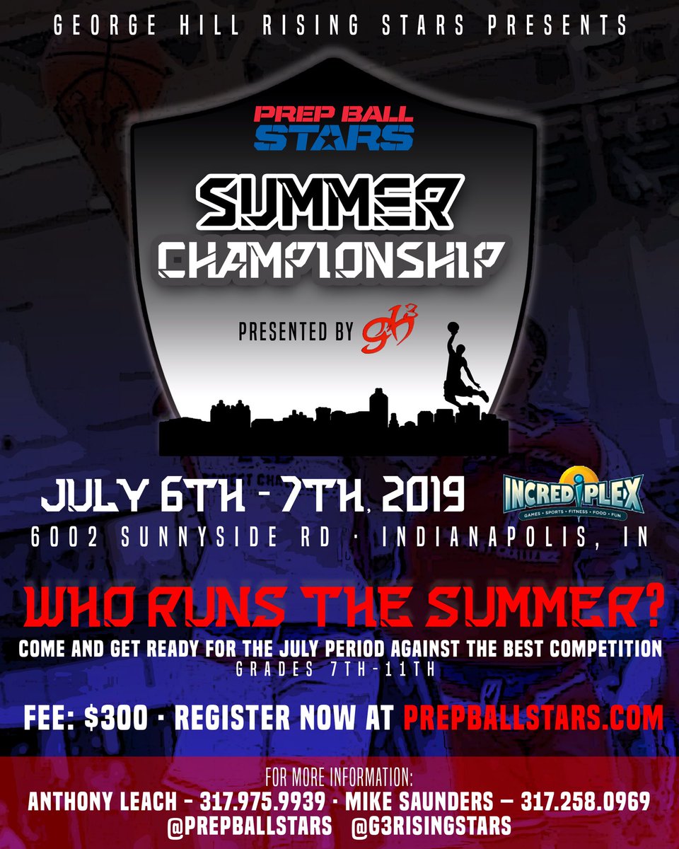 prepballstars's tweet image. Coaches: SAVE THE DATE 🔥🔥🔥 Get READY for the JULY OPEN PERIOD with this competitive summer event! JULY 6-7, start the summer in style! 🏀

#prepballstars
#georgehill
#risingstars
#summerbasketball
#openperiod
#ballstars
#ballislife
#indianabasketball