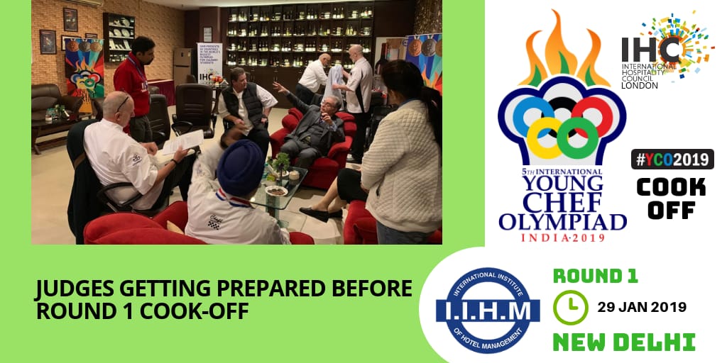 subornobose's tweet photo. Judges getting prepared before round round 1 cook-off.

#YCO2019 #iihmbest3years 
@IIHMHOTELSCHOOL @Chutintorn_Sam @d_foskett @ycolympiad @t2telegraph @919friendsfm https://t.co/52x8ylWy5r