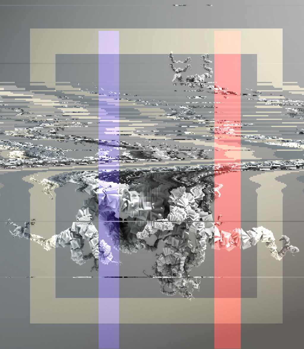 🌜☢ glitchart glitch generativeart processing structuresynth abstractart Origin img by @jakedubber