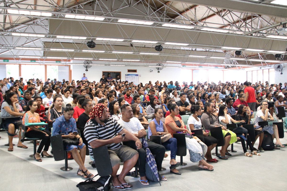 UniSouthPacific's tweet photo. Students from the Faculty of Business and Economics came in numbers for their Orientation session today. Welcome to USP!

#USPOWeek2019 #TeamUSP https://t.co/MG1ad9OlOB