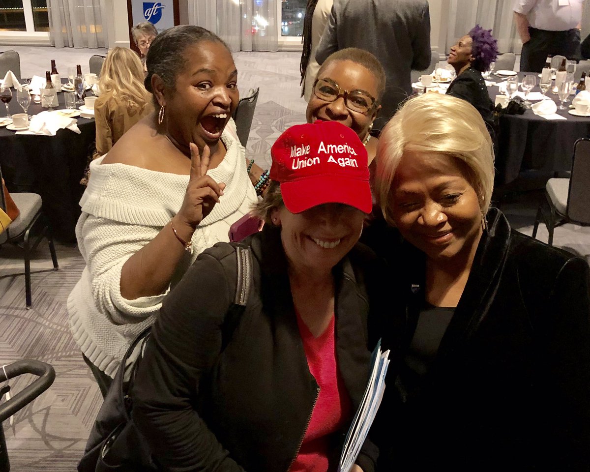 rweingarten's tweet photo. My “Make America Union Again” was a hit with AFT’s PSRP, higher ed and healthcare leaders!” https://t.co/jX68Uo2ae5