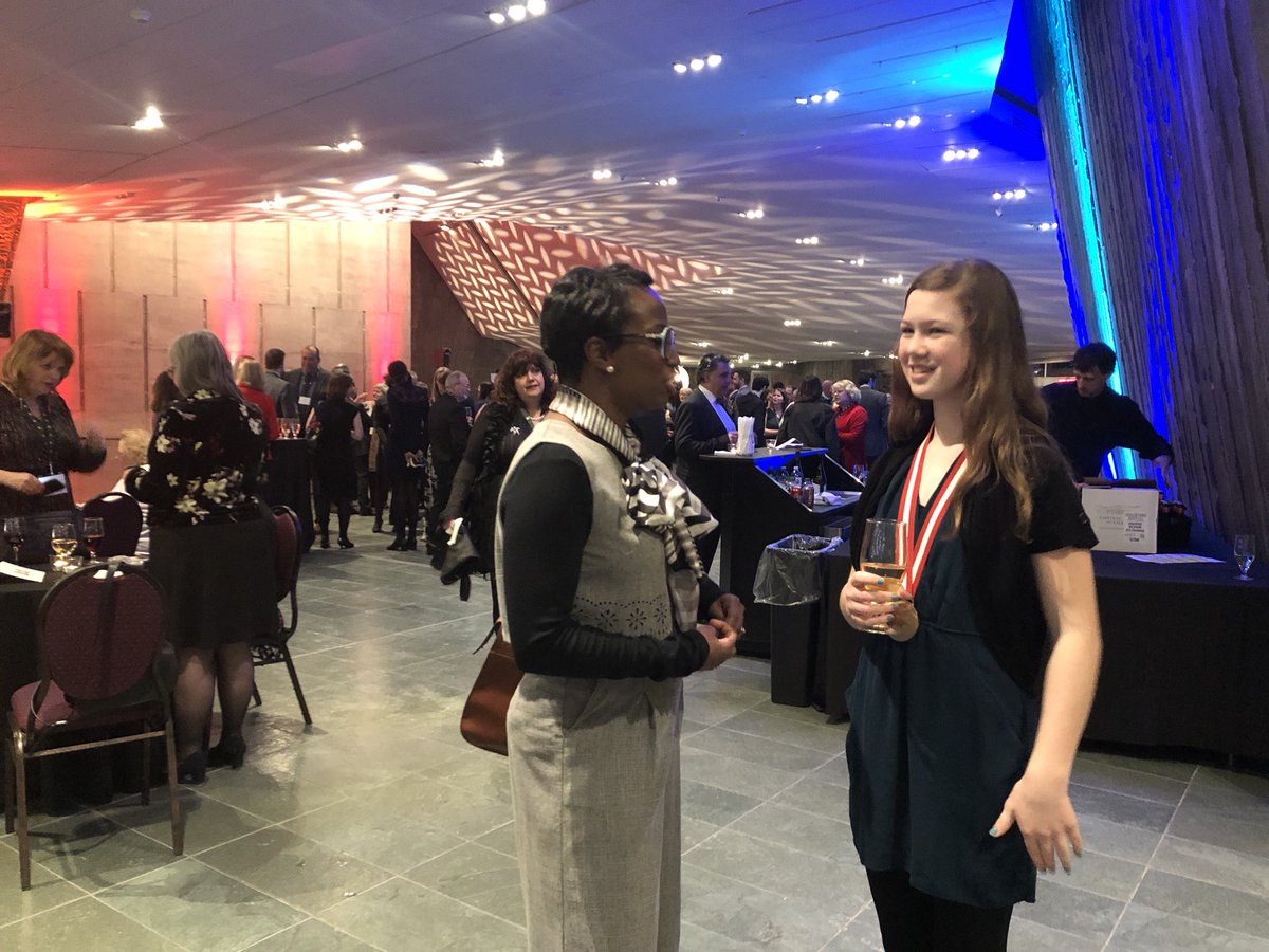 iamcelinacc's tweet image. An inspiring young Canadian was honoured tonight at the Governor General’s History Awards. 

Kaira, of @TownofWhitby (woot!), was awarded the Kayak Kids’ Illustrated History award for her original illustrated story on Canada’s history. 

Congratulations Kaira!