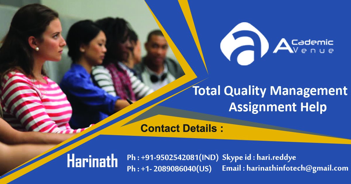 academic_avenue's tweet image. j.mp/2NFHbnz
#AcademicAvenue provides #TotalQualityManagementAssignmentHelp. Our  team of Total Quality Management Assignment Help will help the students in getting good grades.
#ProfessionalAssignmentWritingServiceHelp
#BestOnlineAssignmentWritingServiceForStudents