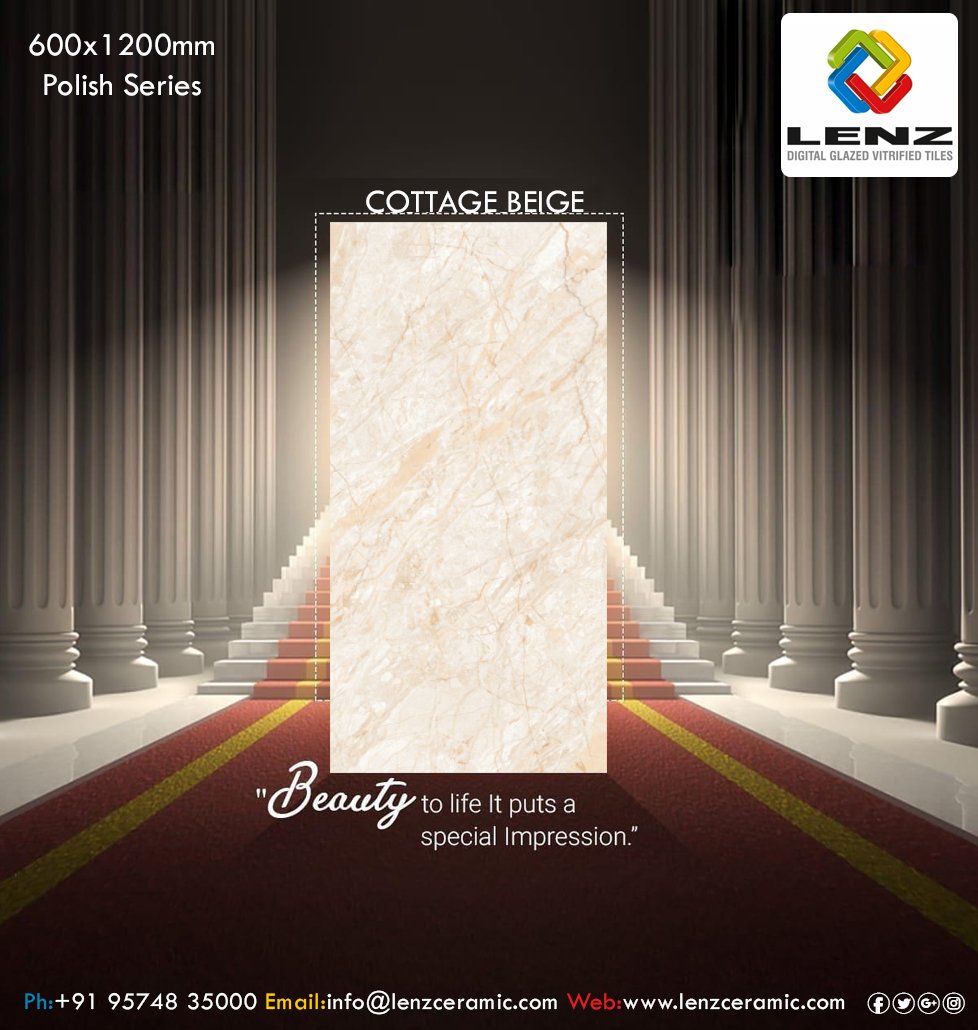 lenzceramics's tweet photo. COTTAGE BEIGE
#LenzCeramic #DigitalGlazedVitrifiedTiles #slabtiles #polishseries #60x120cm #glazetiles #600x1200mm #PorcelainTiles #porcelainslab #slimtile #ExtraOrdinary #tilesmanufacturer #Morbi #Gujarat
Phone:95748 35000
Email:info@lenzceramic.com
https://t.co/ZZHFEDm6FL https://t.co/OxVdu7tslf