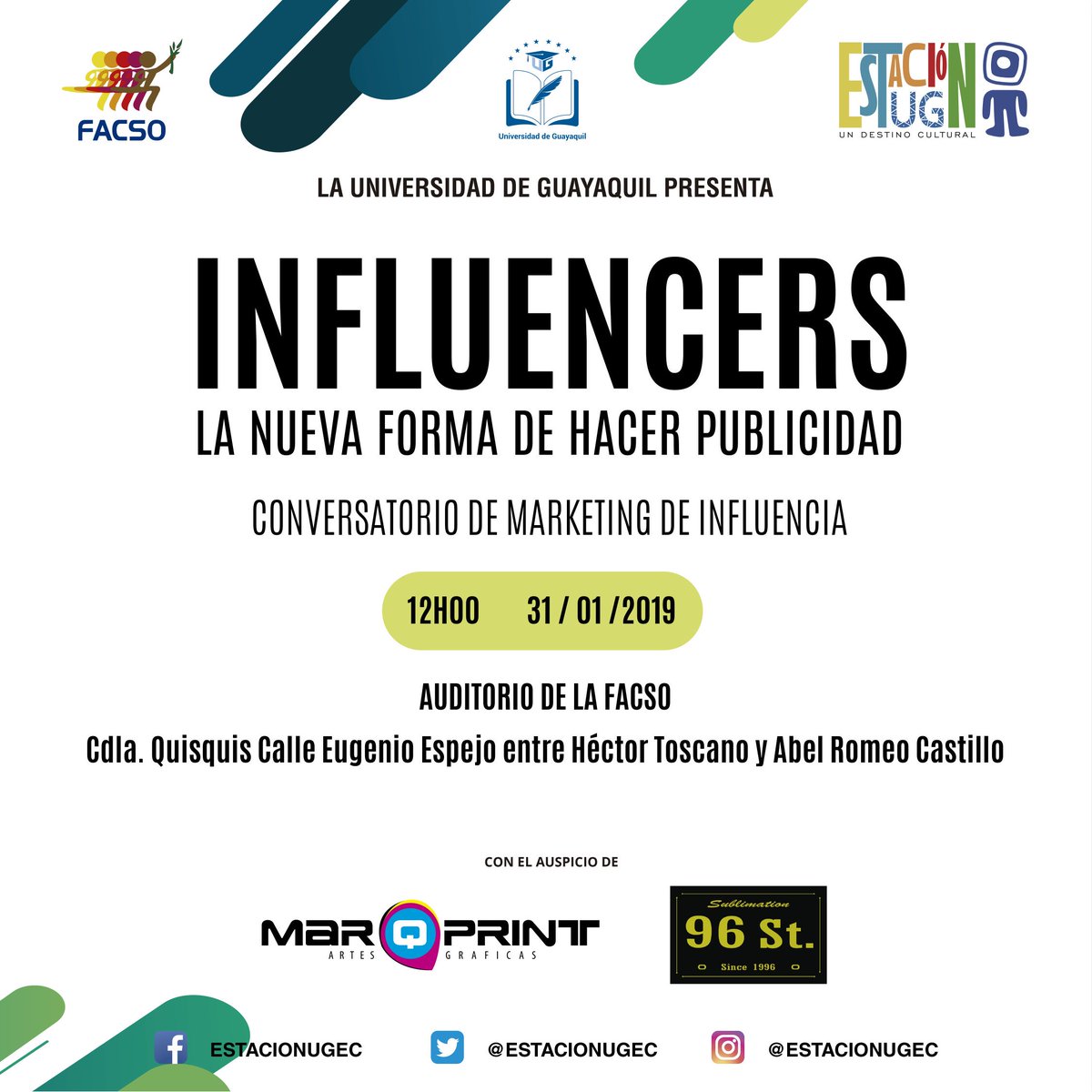 ✨Conferencia Mkt De Influencer✨
Te esperamos este jueves 31 en el auditorio Facso a las 12h00 😉👇