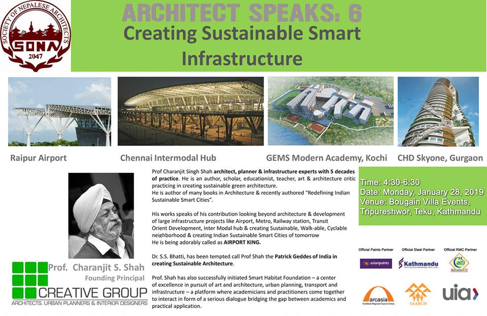 charanjit_prof's tweet photo. 13th EC SONA presents, " Building Sustainable Smart Infrastructures" by Prof. Ar Charanjit Singh Shah.
Prof. Shah is dedicated to bridging the  gap between academicians and practitioners  and promoting educational excellence. https://t.co/AEoMclFp5z