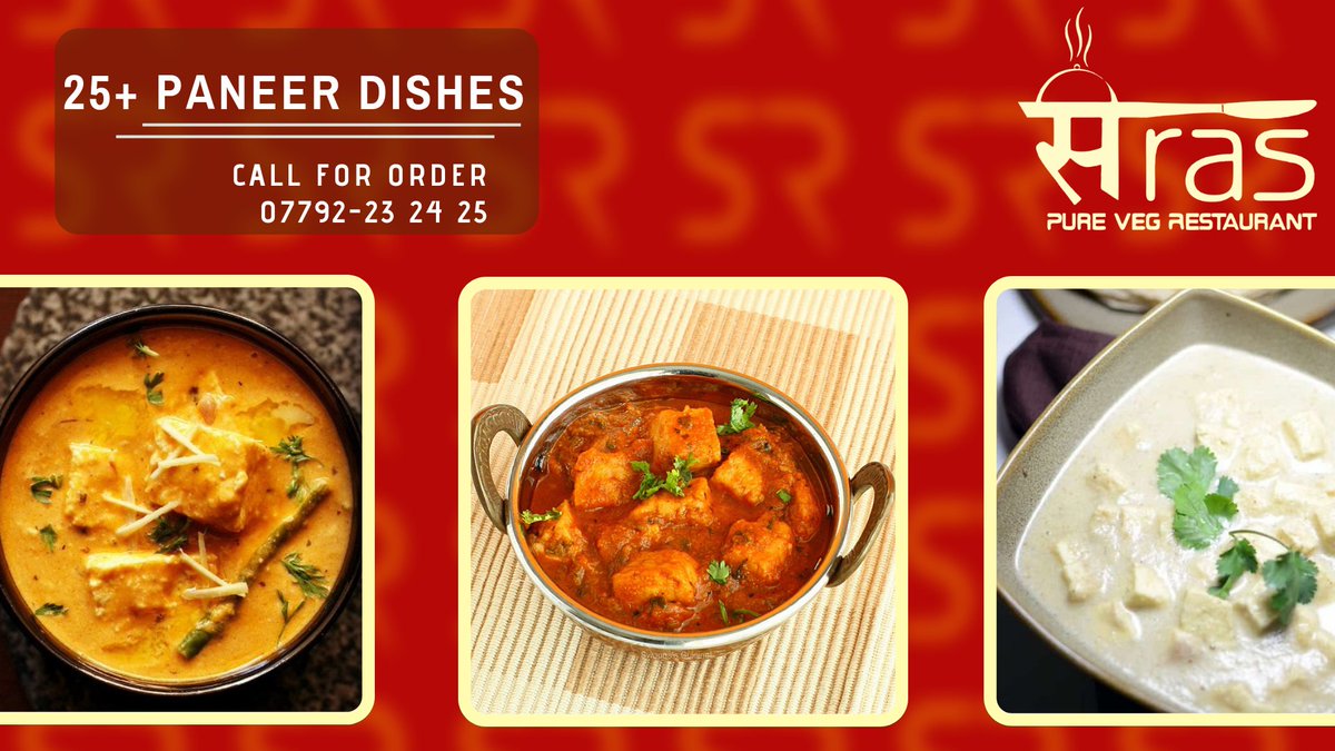 SarasRestaurant's tweet image. 25+ #paneerdishes🍲🥘
Healthy&amp;amp;Tasty
#paneertikkamakhanpalak #paneermumtaj #paneertoofani #paneeramritsari #paneerrizala 
#ranglapunjabipaneer  #taste #pureveg #hygiene
#sarasrestaurant