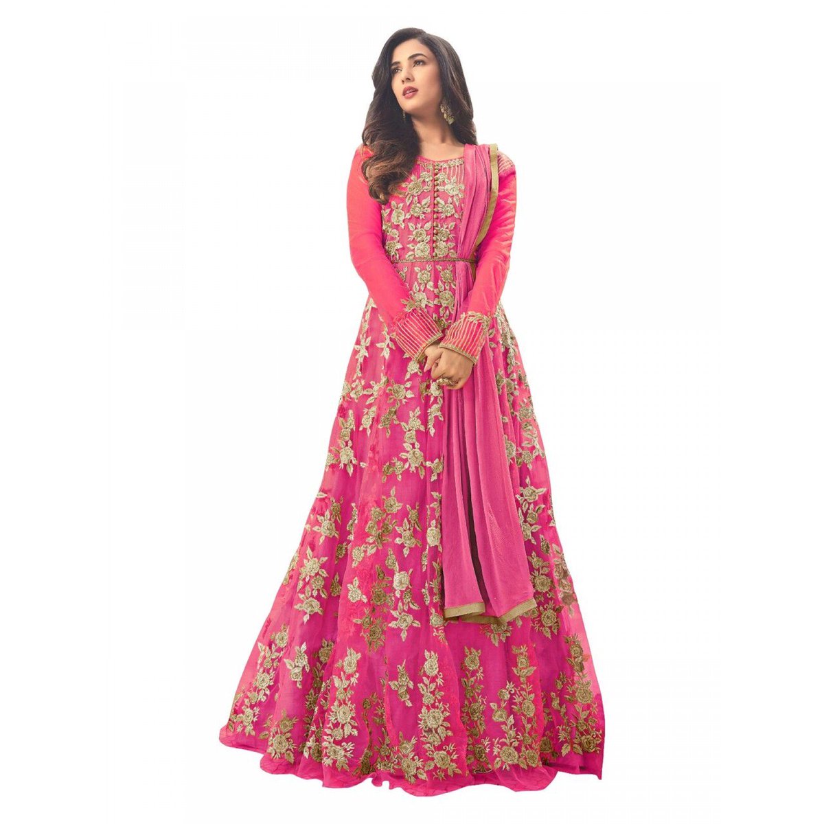 zipker anarkali suits