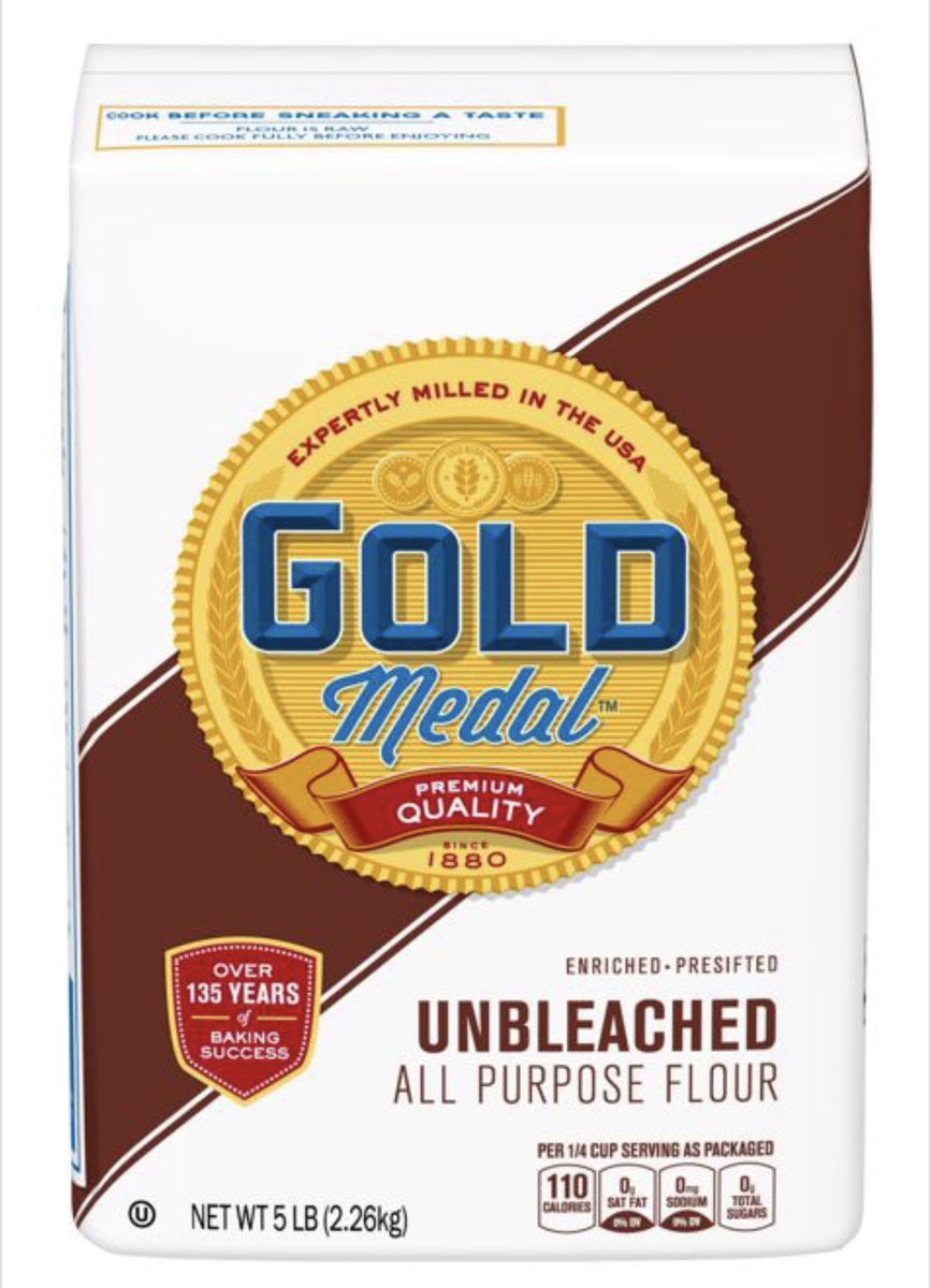 jathomp8's tweet photo. This #voluntary #recall includes the following code date currently in #stores or consumers’ pantries: #Gold #Medal #Unbleached #All #Purpose #5LB #Flour #Package UPC: 000-16000-19610-0
Recalled Better if Used by Date: 20APR2020KC https://t.co/GyiHAZ38y1 #foodsafety #Salmonella https://t.co/aFeg8AVVN5