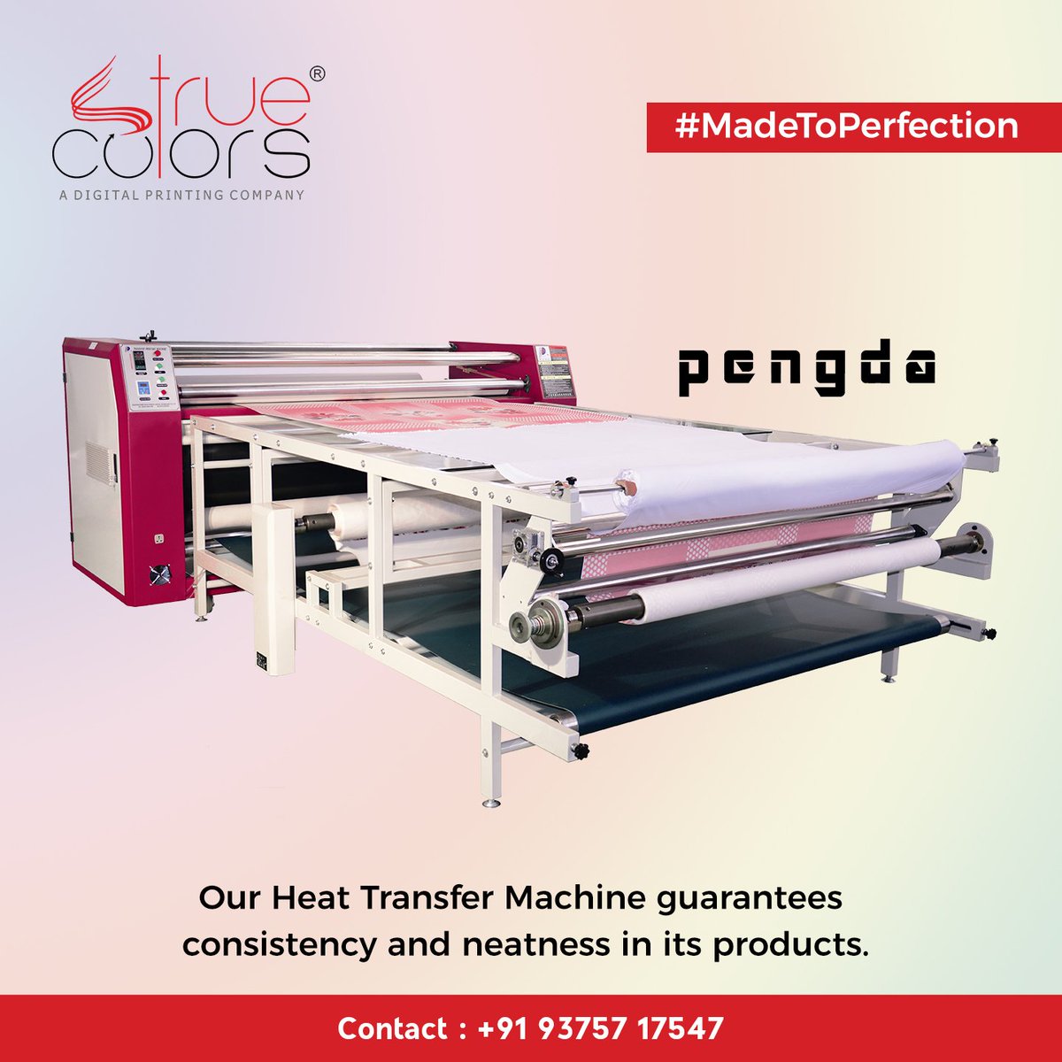 truecolorssurat's tweet photo. Our heat transfer machine guarantees consistency and neatness in its products! Start your own Digital Printing Business with us!
Contact : +91 9375717547
#TrueColors #surat #textiles #digitalprinting #customisation #creative #print #printing #fashion #machine #HeatTransferMachine https://t.co/WpbAYkKvhK