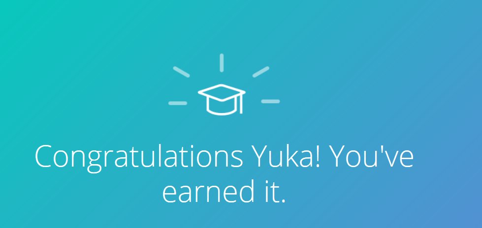 nyagemitsu's tweet image. Ya-y! graduated intro to programming nanodegree program at Udacity.
#introToProgramming
#yukasToDoList