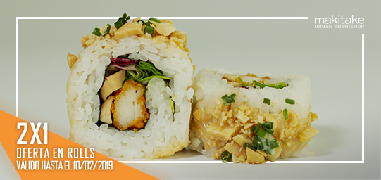 Makitakesushi's tweet photo. ¿Ya te has descargado nuestro #cupón de 2x1 en #rolls? Entra aquí https://t.co/27Dc9QTAkD descárgatelo y preséntalo hasta el 10 de febrero en nuestros locales #Makitake de #VillaviciosadeOdón #BoadilladelMonte #Ciutadella y Mahón https://t.co/ncsBH0op5j