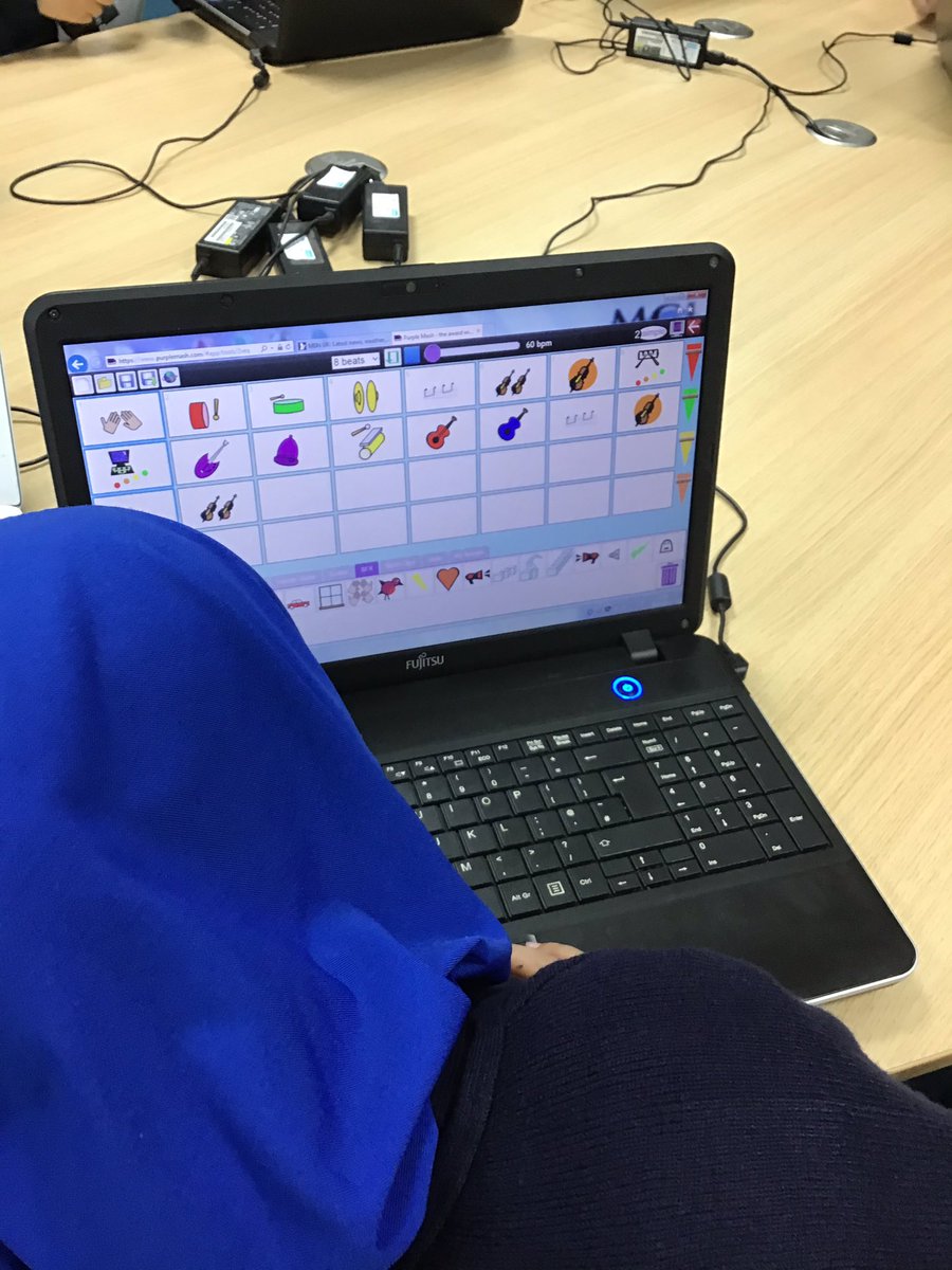 C2Pleasant's tweet photo. Working with @MGLWorld_Paul to sample music this morning on 2Sequence and the children love it #pleasantstcomputing #purplemash @purpleMash https://t.co/Y04b8UE9kZ