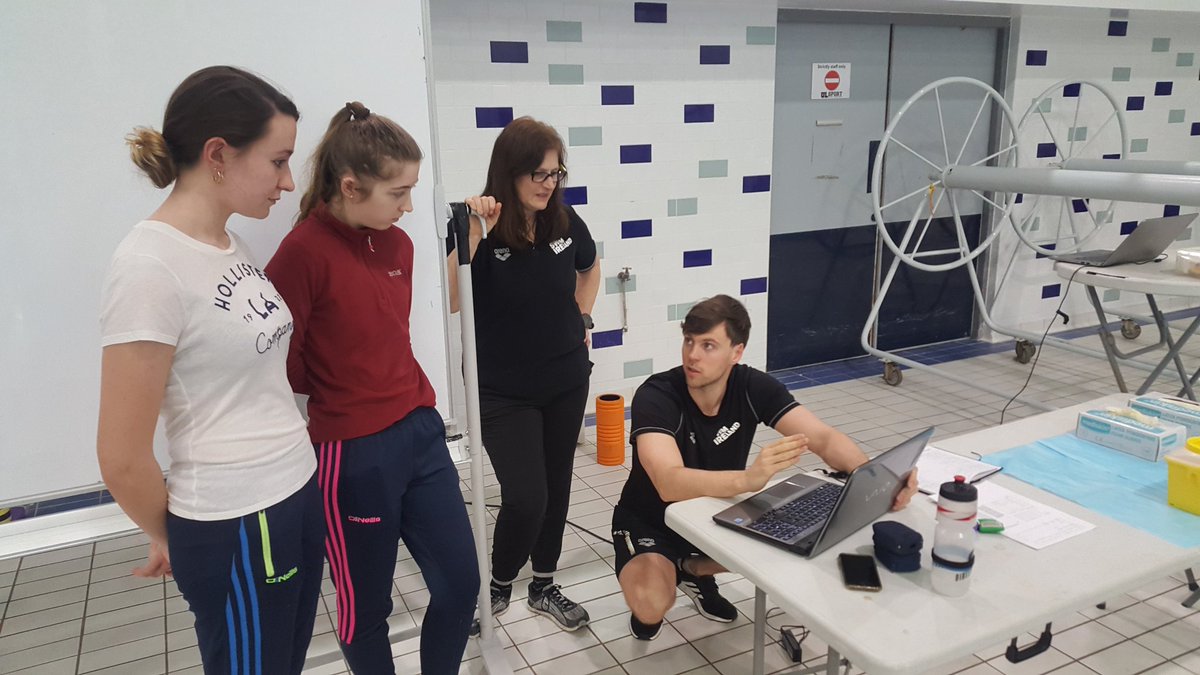 Munster High Performance swimmers <a href="/swimireland/">Swim Ireland</a> put through their paces this morning <a href="/ULimsport/">UL Sport</a> while Sarah Fellner, <a href="/CormacPowell/">cormac powell</a>, <a href="/EmmetCrowley/">Emmet Crowley, PhD</a> &amp; our <a href="/PessLimerick/">PESS @ UL</a> undergraduate sports science students provided technical assistance.