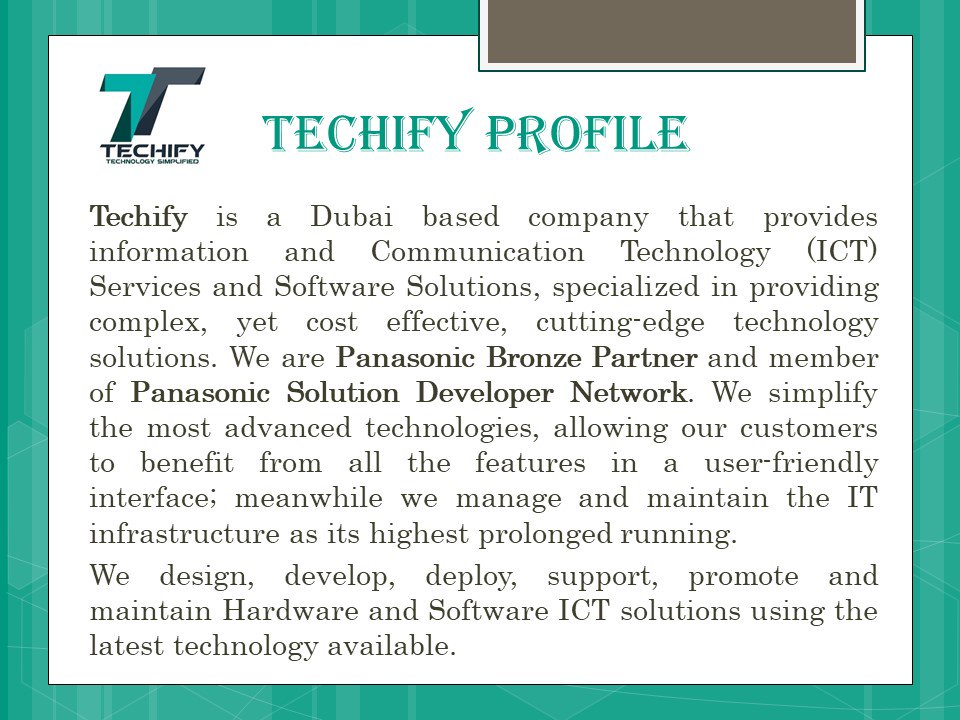 TechifyA's tweet image. Mission:
  “Technology Simplified” is our mission and this is what we do at our best. Our team cultivates professional relationships with our clients to provide effective and reliable information technology solutions for their needs by utilizing the technology available