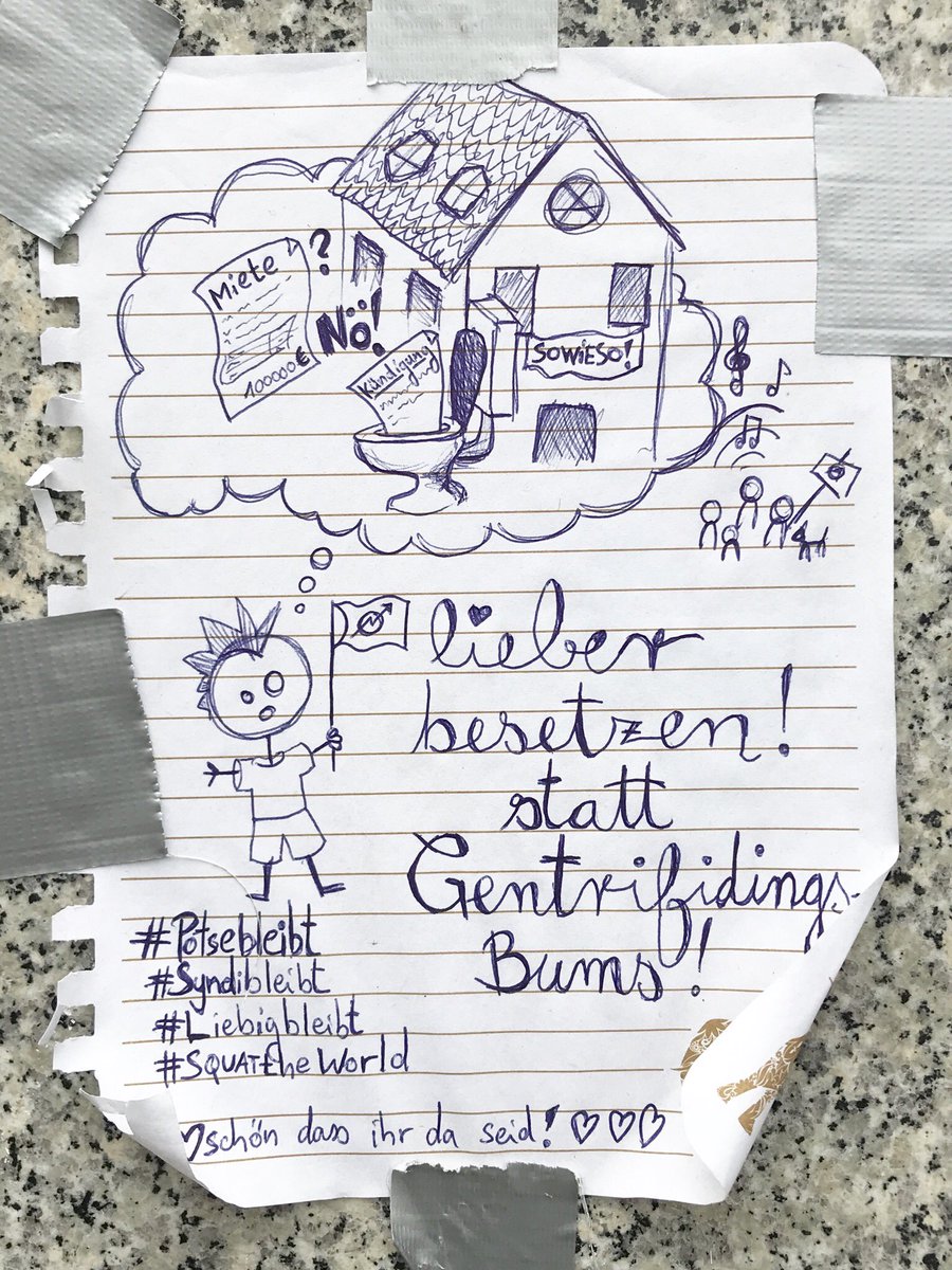 #Mietenwahnsinn #besetzen #PotseBleibt #DrugstoreBleibt 

„lieber besetzen!
statt Gentrifidings-
Bums! (...)“

Berlin-Schöneberg,PotsdamerStr 180,Besetzung selbstverwaltetes Jugendzentrum Potse,14.1.19
#Zettel 
<a href="/Potse_Berlin/">Potse</a> <a href="/potsebleibt/">Potse Bleibt</a> @drugstoreberlin <a href="/besetzen/">besetzenstatträumen</a> <a href="/PositivBesetzt/">Positiv Besetzt</a>