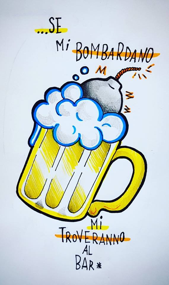 _afraidstudio_'s tweet photo. I TEMPI CAMBIANO
MA IO RIMANGO QUA
SE MI BOMBARDANO
MI TROVERANNO AL BAR
#oldschooltattoos #negritaband #beer #boomb https://t.co/Fl2nm9xMfQ