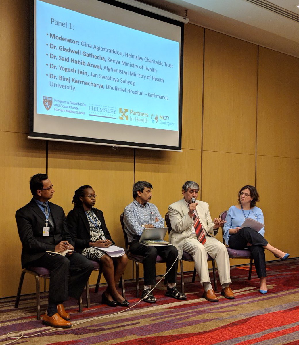 NCDSynergies's tweet photo. Glad to be at #PMAC2019 to discuss an “integration science” agenda for #NCDIPoverty & #UHC with @HelmsleyTrust - had great session on building partnerships for delivery strategies that equitably address severe #NCDs among poorest https://t.co/vem0BZLfel