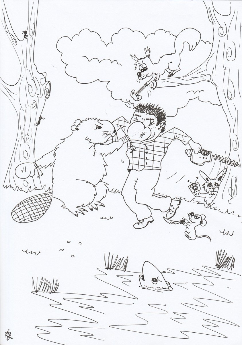 AmazingPenny1's tweet photo. This drawing is of #Nature fighting back against the challenges it faces like #Deforestation #logging. If you love the #environment and #animals, please follow me for #Cartoon #Art. Available for hire. #Drawing #Naturefightsback https://t.co/A220RBSNNX