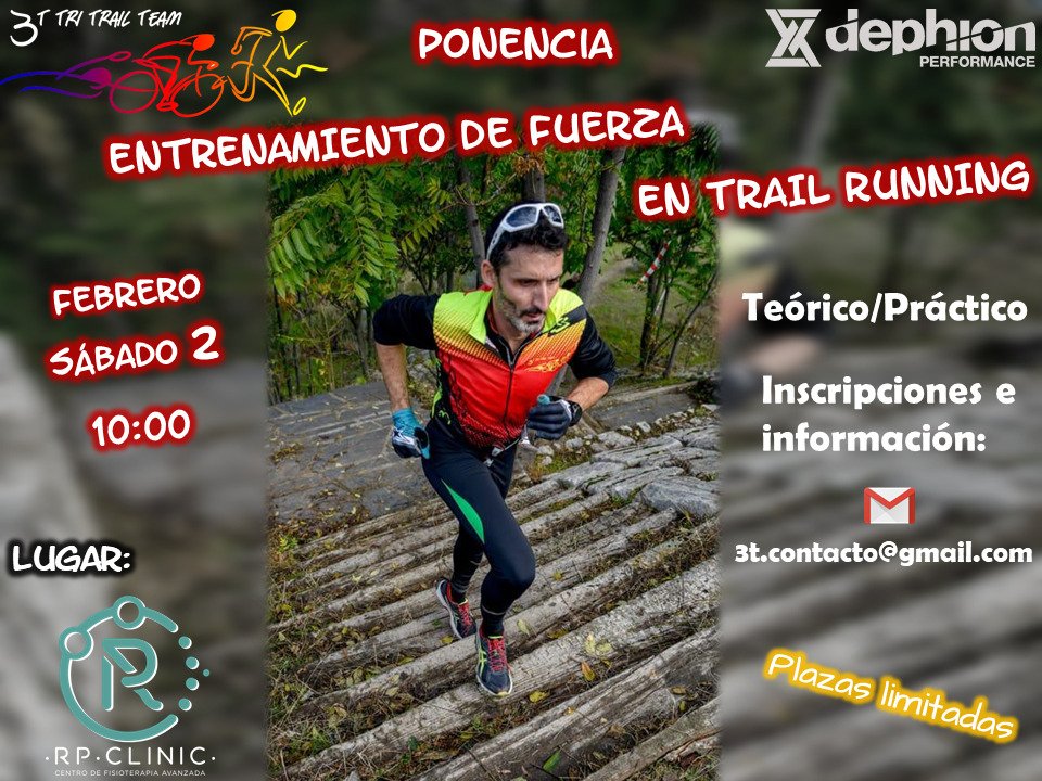 dephion's tweet photo. 👉👉Recordad que el próximo 2 de #febrero: tenemos una cita⏱
💪#Entrenamiento de fuerza específico para #trailRunning⛰
💥💥Con #DephionPerformance y @3T_TRITRAILTEAM 💥💥
¡Apúntate! #Trail #Trailrun #Running #EntrenamientoFuerza #Ponencia #Deporte #BeDephion https://t.co/UsDogCbLgE