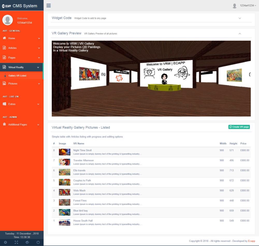MrPhilFreak's tweet photo. Bespoke Virtual Reality Management Systems (VRMS)
by Virtual Reality Websites - info@ecapp.co.uk
#VRMS #artgallery #vr #ecapp #VirtualReality #vrgallery #krpano #artvr #vrw https://t.co/ToJI6cV47C Manage you’re art paintings within a Virtual world or Virtual gallery. https://t.co/ynDIo2FEK4