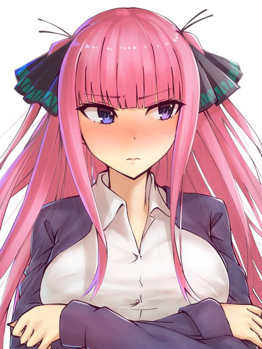 elfenさんがTwitterに投稿した中野二乃(五等分の花嫁)のイラスト。