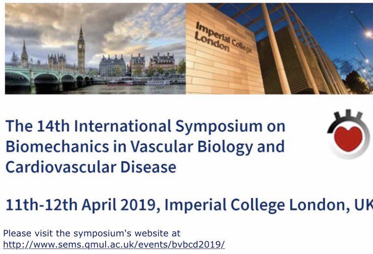 ShearStress2019's tweet photo. If you’re working on cellular mechanosensors, mechanopredictors of atherosclerosis, vessel imaging, pulse wave analysis, gender &amp; CVD, mechanosignalling or vascular biomechanics please consider submitting an abstract for our meeting. Deadline extended to 15th Feb!! https://t.co/Zlfbaw7pIX