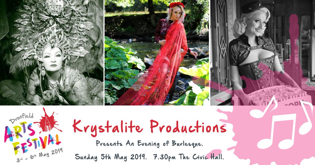 Dig out those feather boas! We are bringing glamour and tease to the weekend!  The fabulous Krystalite productions presents an Evening of Burlesque!  Tickets are now on sale! dronfieldartsfestival.co.uk/product/krysta… <a href="/KrystalRouge12/">Krystal Rouge</a> #dronfieldartsfestival #burlesque #Variety #Showtime #glamour