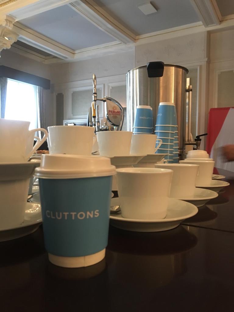 BisnowEurope's tweet photo. Delicious coffee and tes break thanks to @Cluttons. Now back into the content of our BTR Investment Outlook Panel with @GreystarApts @Palmer_Capital @InvescoInsights & @Pinsent_Masons #btr #cluttons #investment #bisnow #realestate https://t.co/VGr7Vfffwa