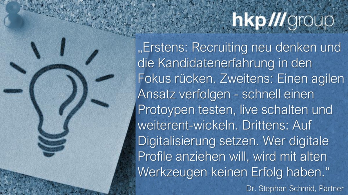 hkp_group's tweet photo. 3 #Recruiting-Tipps von @step_schmid @hkp_group
Mehr über #agile #Recruitment erfahren Sie im aktuellen #hkpInterview:
https://t.co/PKP9gFuY18
#HR #Digitalisierung #CandidateExperience https://t.co/VmjpjVvJ02