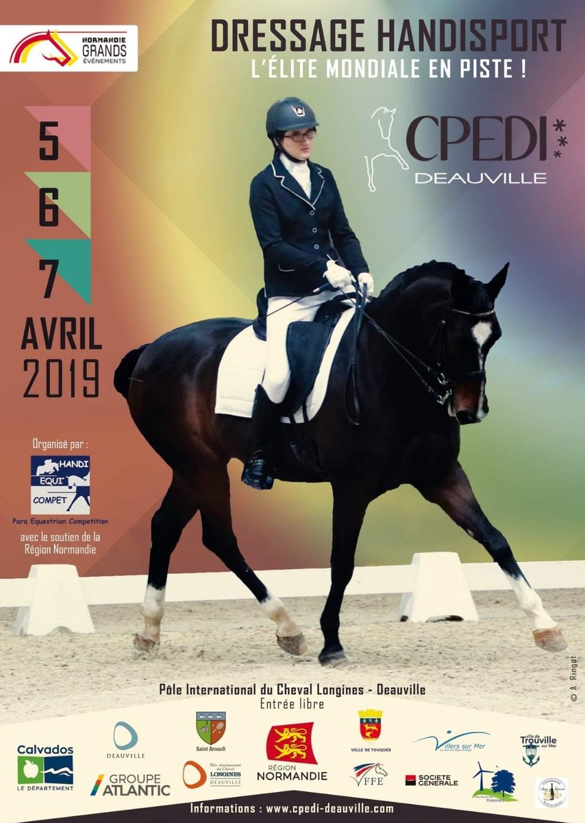 #Edition2019 Tic Tac Tic Tac ⏰

📆--> Le compte à rebours est lancé pour la 9ème édition du CPEDI*** de Deauville, qui se déroulera du 5 au 7 avril au Pôle international du Cheval @LonginesEq - Deauville !

Découvrez l'affiche de l'édition 2019 ! 🇫🇷️🐴🏆