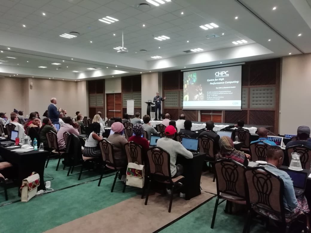 CSIR's tweet photo. The #CSIR #CHPC and the @National Institute for Theoretical Physics are in Drakensberg where we are jointly hosting a summer school for postgrad students that aims to bridge the gap between theoretical studies &amp; high performance computing #CHPCNITheP2019 https://t.co/WQ2pCsJjZM