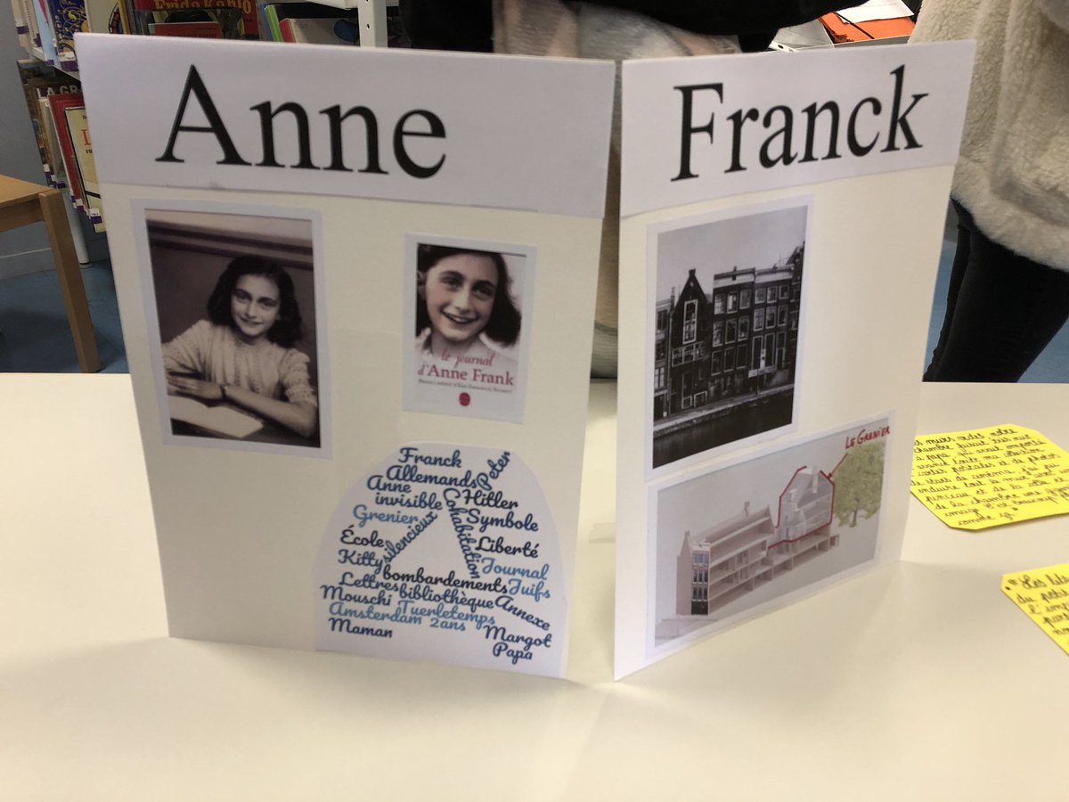 3emedias's tweet photo. Stand sur le journal d’Anne Franck.
@clgPicasso #LesArtsetlaGuerre https://t.co/QyfM75vi0W