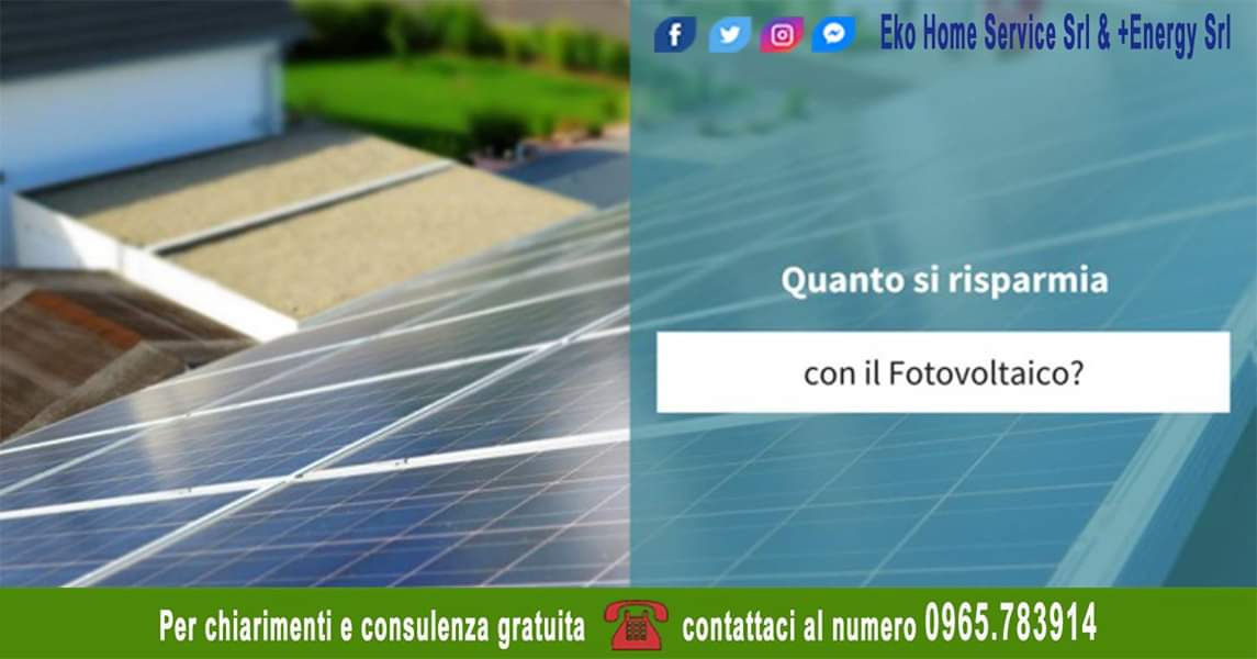 La scelta di puntare sui #PannelliFotovoltaici per #risparmiare sulla #bolletta dell’#EnergiaElettrica può diventare una #soluzione sempre più vantaggiosa.

Non esitare a contattarci:
☎️ 0965.783914
📧 ekohomeservice@libero.it