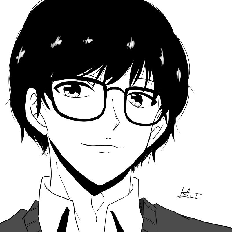 フリーアイコン 白黒眼鏡男子 詰め オリジナル イケメン フリーアイコ Kajiの漫画