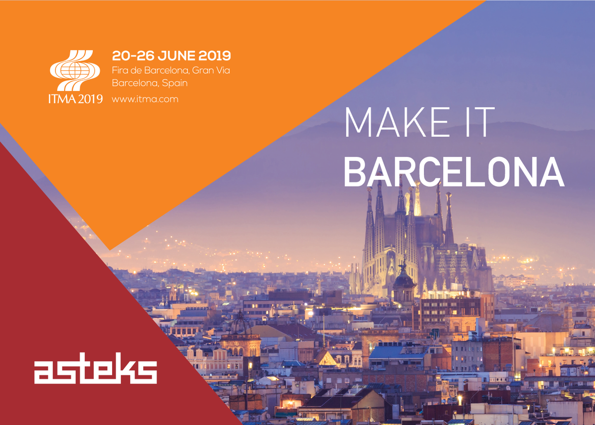 Asteks_Kaucuk's tweet photo. 20-26 Haziran'da Barcelona'da düzenlenecek ITMA 2019 fuarındayız.
(Hall 7 - Stand 101)
#itma2019 #asteks https://t.co/rzwUVme3p2