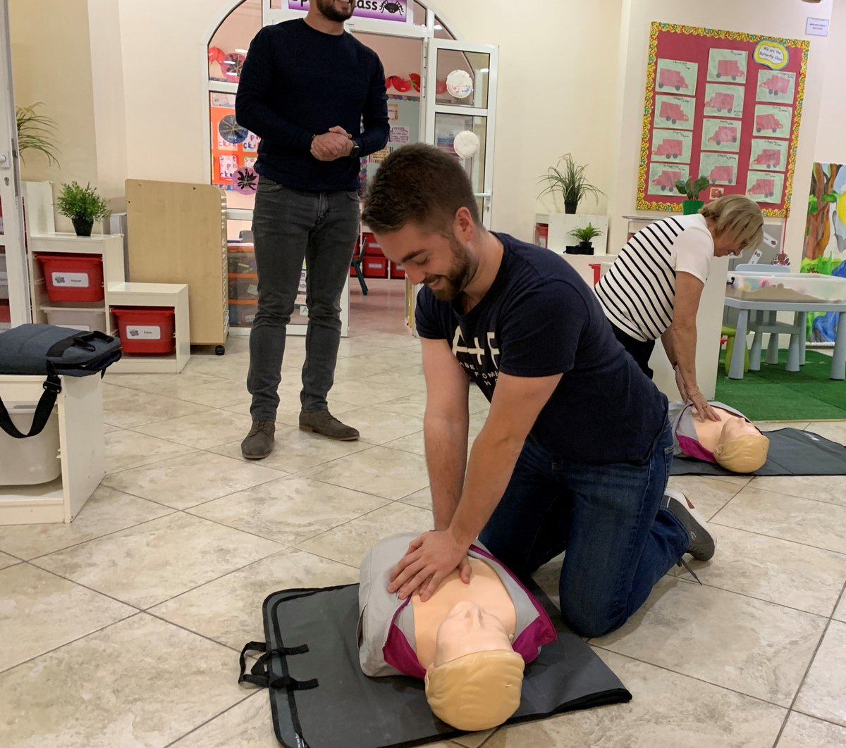 AWISDoha's tweet photo. Continuing our strong commitment to Health & Safety in school. First Aid training in action. A big thank you to Daniel Milford from Acadamed for his detailed, highly knowledgeable and hands-on presentation. #AWISLearningCommunity #keepingsafe https://t.co/WBZOCx5E6q