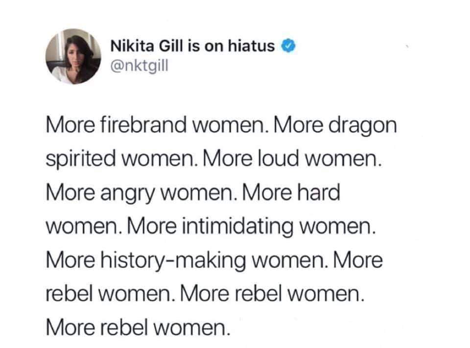 I mean, yes. And no, I'm not too bold. #rebelwomen #womenwritersSTANDUP @nktgill preach🙌🏻🙌🏻🙌🏻