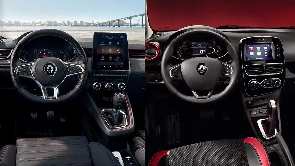 UXdrivers's tweet photo. Le travail qui à été fait sur le tableau de bord nouvelle Clio V @renault_fr est incroyable ! ( droite, modèle 2018, gauche modèle 2019, au cas où  ) https://t.co/uh6fsOKCo0