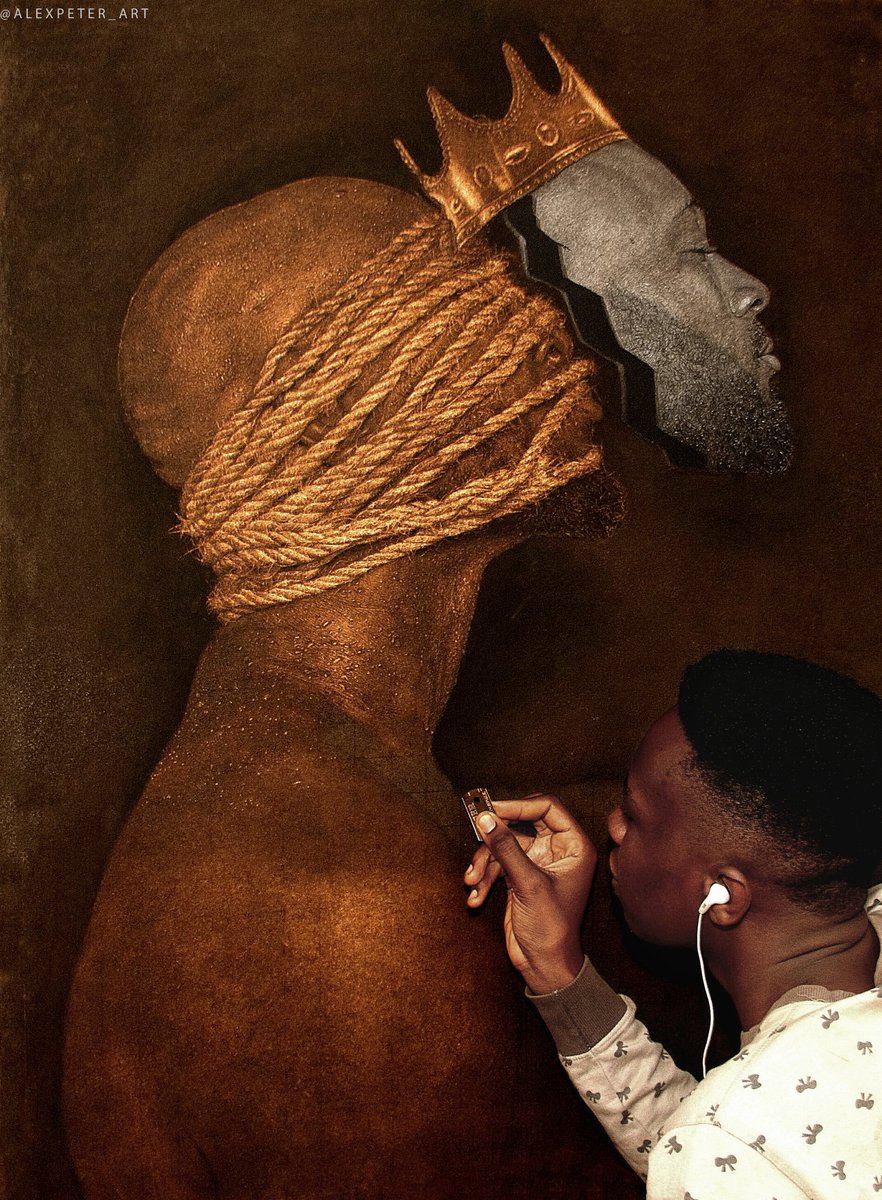 Alexpeter_idoko's tweet image. I am a graduate. 
Studied accounting. 
But this is what I do and earn from. 
I draw with Razorblade on burntwood. 
Started drawing on the floor in Lagos as a kid.

Please kindly Retweet