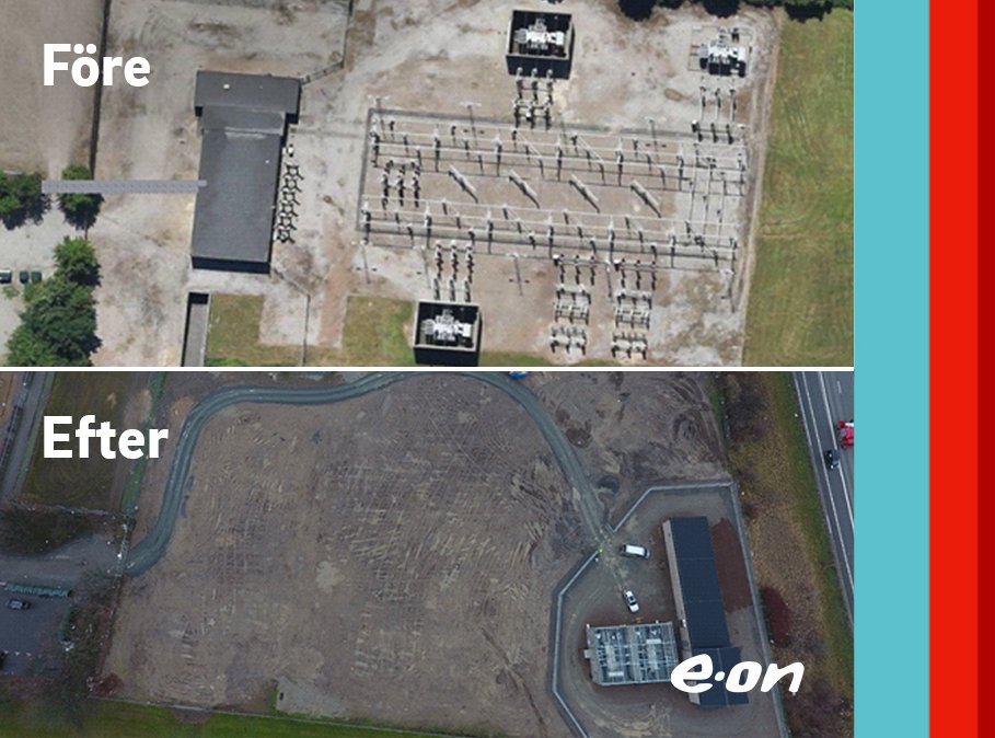 EON_Nordic's tweet photo. 80% reducerad markyta i anspråk och ökad säkerhet är resultatet av #eons  nya transformator. #elnät #safety #energy https://t.co/agEWQJq5H4