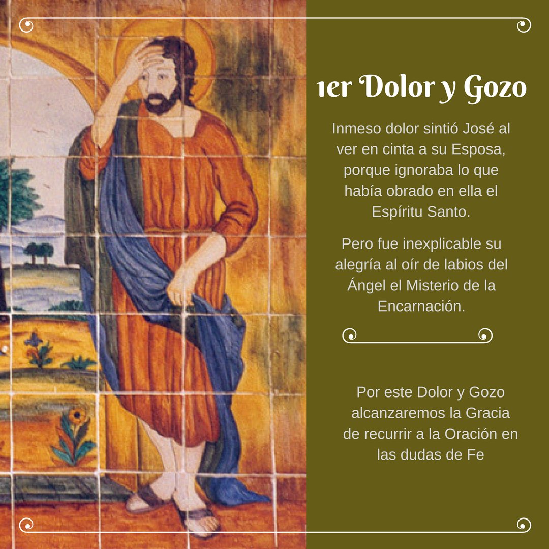 7 DOMINGOS DE CONSAGRACIÓN A SAN JOSÉ

Este Domingo día 3 de Febrero, comenzamos los Domingos dedicados a San José.

Recordamos y Reflexionamos sobre los Dolores y Gozos del Padre Adoptivo de Jesús.

#7Domingos #DoloresyGozos #SanJosé #Devoción #Santuario <a href="/RealSantuario/">Santuario San José</a>