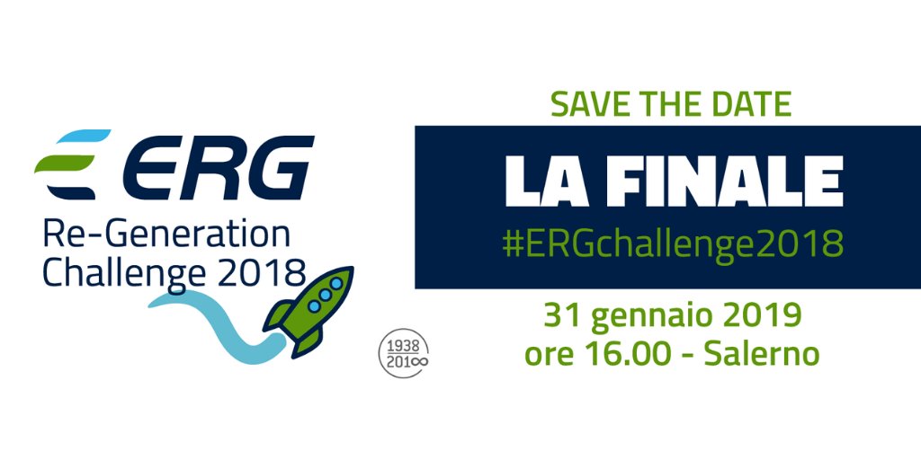 A #Salerno la finale di #ERGchallenge2018! Appuntamento alla Stazione Marittima con le 10 #startup 🚀finaliste della business plan competition su #energia #rinnovabili #sostenibilità
erg.eu/it/media/comun…