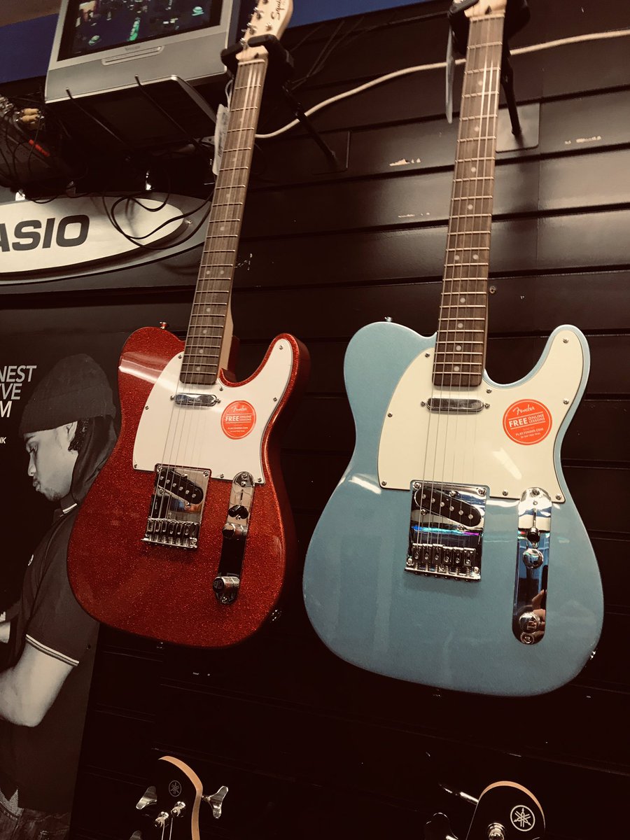 MusicKavern's tweet photo. Red or Blue? 😏🎸👍🏻 @Fender #fender #telecaster #tele #musickavern #miltonkeynes #Wellingborough https://t.co/l3UxGxImsU