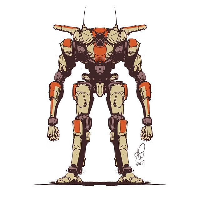 001 2019 first free sketch of the year. Hopefully do some more. Would like to get back into posting more this year... 😎 #wacom #wacomcintiq #mech #mecha #robot #sketch #quicksketch #sketcheveryday #sketchingisawesome #instaart #instaartist #cantstopdrawingbots #robotlovers…